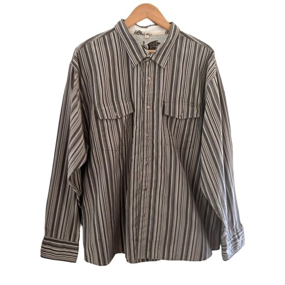 Vintage Scully Western Shirt Diamond Pearl Snap Button Men's Size XXL Runs Slim - Picture 1 of 14